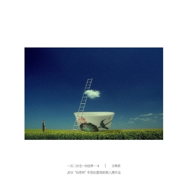 083-一又二分之一的世界4-2015“伯奇杯”中国创意摄影展入展作品-作者：王争贤